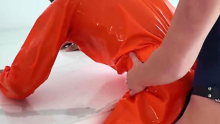 Prisoner Broken by Hot Muscle Babe in Interrogation Room