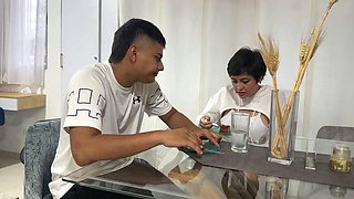 I Invite My Big Ass Latina Stepsister to Eat Dessert and She Ends up Eating My Huge and Delicious Cock