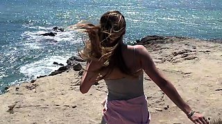 Beach fun and trip with Aubry Babcock sucking and fucking