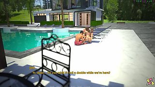 Italian Wife Anal Pool Party - Horny Slut Gets Anal Orgasm in 4K HD