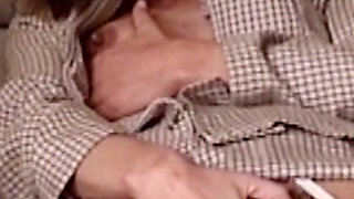 Beautiful Stepmother Smoking Through Her Big Hairy Pussy, She Smiles and Inserts Her Fingers