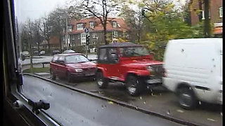 Blonde babe gets plowed in the car in a threesome