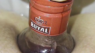 Extreme Anal Insertion with a Bottle Close up