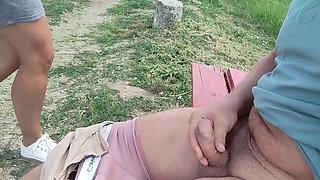 Dickflash: a Stranger Comes and Sucks on a Bench