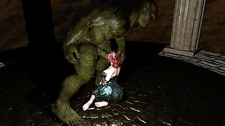 Triss Merigold Hentai - Giant Orc BBC Breeding & Creampie