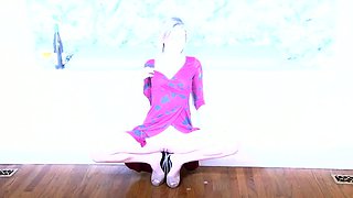 Blonde tight pussy babe solo toy fun in glamour masturbation