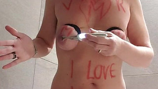 Orgasm in the Bath with Electric Toys