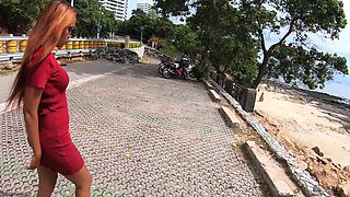 Motobike ride for Thai GF and home sex