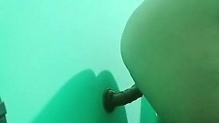 Sexy Filipina MILF Wall Riding a Dildo