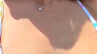 Selfie Fun and Beauty Boobs Flashing on the Beacch