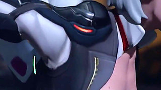 Ashe & D.va From Overwatch Porn - Deepthroat Assist, Wild Double Penetration & Anal Fuck with Big Black Dick