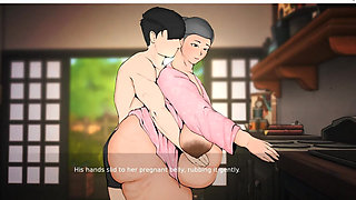 Plowed - Gameplay - Roleplay - Pregnant Granny Pussy Licking in Kitchen Counter
