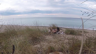 French Teacher Slut Blowjob Amateur on Nude Beach Front Stranger with Cumshot - Misscreamy