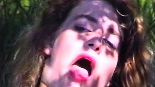 Busty brunette solo masturbation