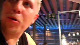 Hardcore ffm blowjob and doing handjob