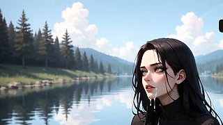 The Sexy Milk Goddess Seduces in the Forest Lake - XXX!