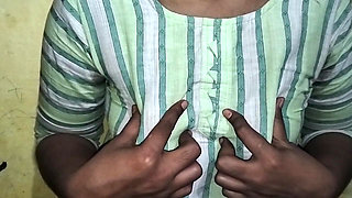 Horny girl fingerings in kitchen