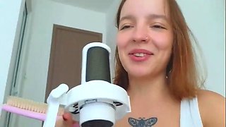 Teen solo fun masturbating when home alone