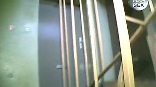 Blonde Slides Glass Dildo Deep Inside