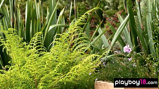 Teen goddess loves being naked in pool