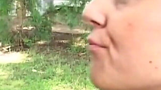 Very Hairy Pussy Brunette MILF Hardest Fuck in the Garden