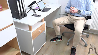 Secretary Ritzy Punished by Her Boss Rough Deepthroat Blowjob for Missed Deadline and a Messy Cum-face Finish