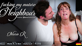 German Mature Amateur Marie R. Loves To Show Her Pierced Pussy To Her Horny Younger Neighbour