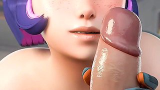 Juno Overwatch 3D - Double Penetration Tight Asshole Gangbang Gone Wrong Hardcore Animation