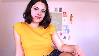 Big boobs webcam slut toys her asshole