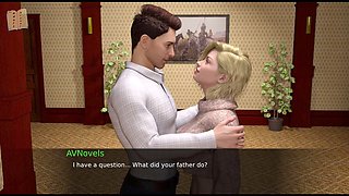 Redhead with a big ass gets pleasure in this naughty visual novel