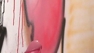 Two Gloryhole Blowjobs in Nightclub