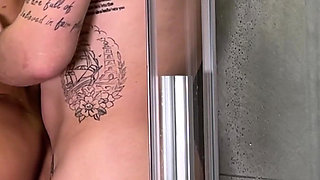Tattooed MILF Gets Anal Pleasure and a Mouthful of Cum in the Shower