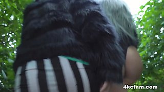 Two Teasing Vixens Dominate a Wild CFNM Outdoor Romp at 4KCFNM