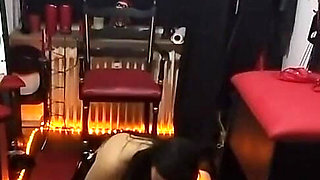 Piss Drenched Submissive Slut Soaks Floor in Golden Shower