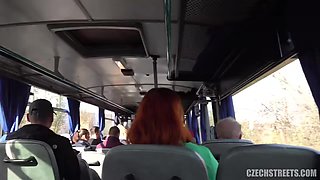 Czech Streets (139) Lucie Cougar Drilled In A Public Bus - Gloria Gucci