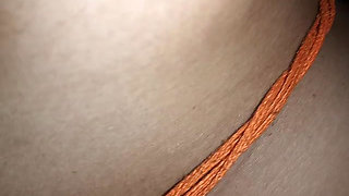 Sister-in-law in a blanket at night