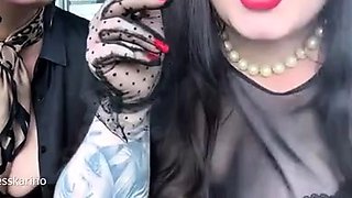 Mistress Karino & Dominatrix Dinah - Be Our Ashtray