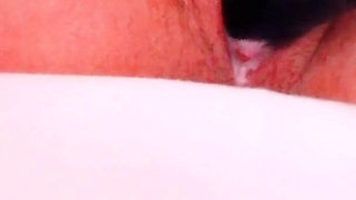 Asian teen loves playing her pussy with vibrator alone