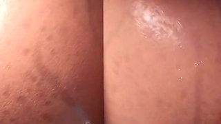 Private Room Bath Sex - Alpha Boy Licks Audit Girl Clean Then Destroys Her Big Ass & Pussy with Massive Load