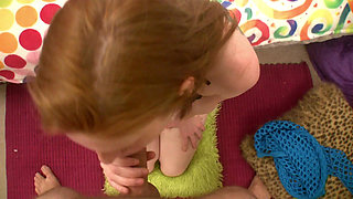 Old and Young Sex: Horny Redhead Bitch Hard Fucking My Big Dick