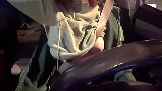 Sexy Car Ride with Hot Horny MILF Artemisia Love Showing Her Big Juicy Tits While Driving Around
