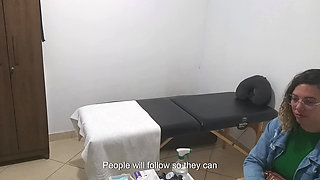 A real anal examination performed by a doctor.