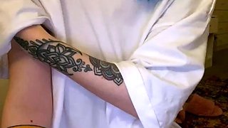 Emo teen Becka solo webcam masturbation