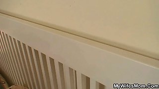 My wifes old mother enjoys riding cock