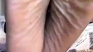 Huge Black Feet of a Six-Foot Ebony Beauty