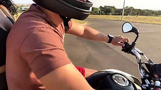 Naughty married nymph meets gym mate, romps in woods. Milk