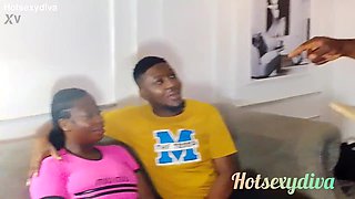 Curvy african beauty shares intense young passion