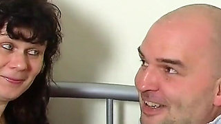 Two friends persuade new neighbors to have a threesome with them