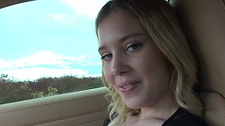Barely legal blonde wants money and his mature cock
