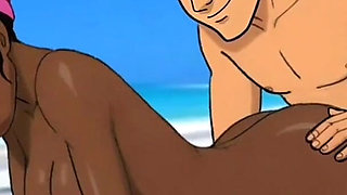White Guy Fucked a Married Black Slut on a Wild Beach. Sexual Aftermath.